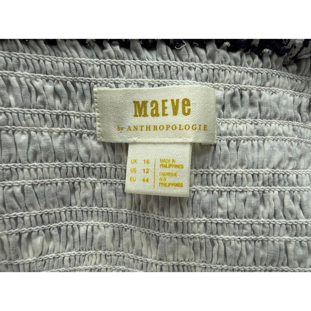 Maeve Anthropologie Smocked Sunset Jumpsuit Size 12 No Neck Strap - Picture 5 of 6
